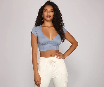 Keeping Knit Chic Ribbed Crop Top