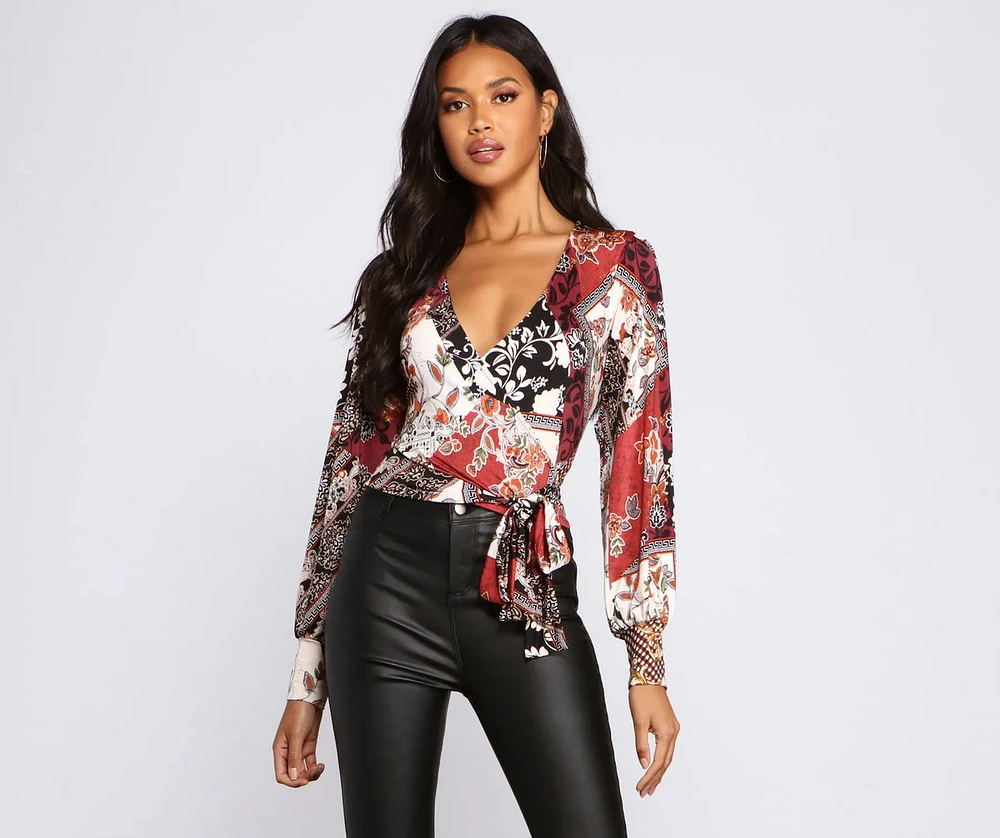 Wrapped Bohemian Glam Top