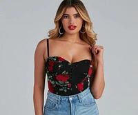 Fall Love With Floral Bodysuit