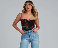 Fall Love With Floral Bodysuit