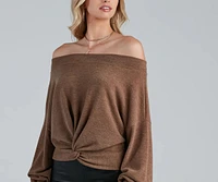 Casually Elevated Off-The-Shoulder Top