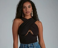 Simple And Stunning Halter Bodysuit