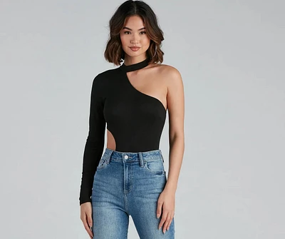 Sultry Cutouts Fitted Bodysuit