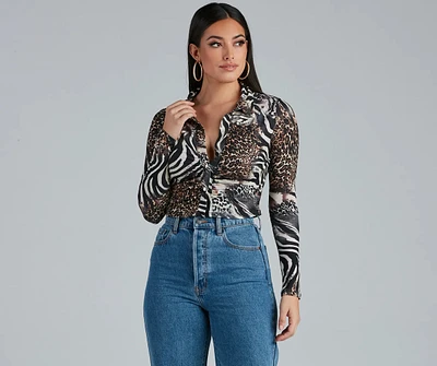 Wild Thing Animal Print Top