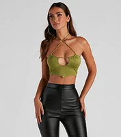 Feelin' Trendy Halter Crop Top