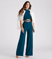 Wrap Around You Crepe Crop Top