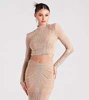 Wrapped Rhinestone Crop Top