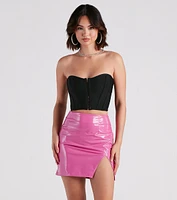 Flirt Alert Strapless Cropped Bustier