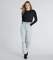 Major Essential Textured Knit Crop Top