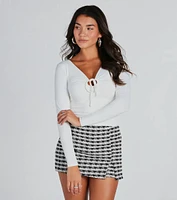 Fave Find Tie-Front Smooth Knit Top