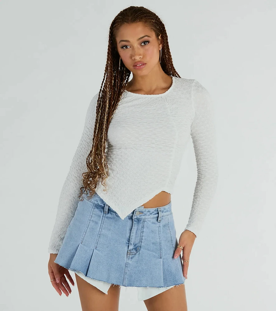 Elevated Basic Long Sleeve Textured Top