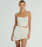 All Day Darling Sleeveless Lace Crop Top