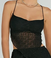 Feeling Daring Texture Knit Crop Top