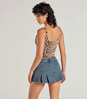 Chic Instinct Leopard Print Sleeveless Top