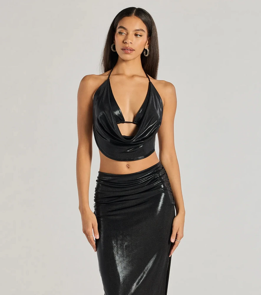 Sultry Does It Halter Neck Crop Top