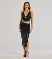 Sultry Does It Halter Neck Crop Top