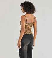 Wild Vibes Leopard Print Sleeveless Top