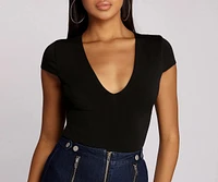 Basic V Neck Bodysuit