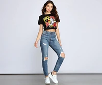 Rocker-Chic Split Screen Graphic Tee