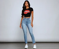 Just Bitten Cropped Graphic Tee