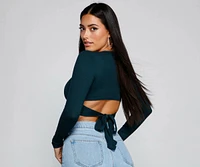 Go With It Ribbed Knit Crop Top