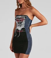 Hardrock Babe Graphic Short Dress