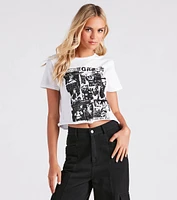 Punk Rock Girl Cropped Graphic Tee