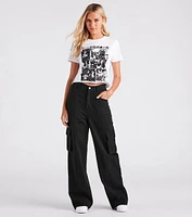 Punk Rock Girl Cropped Graphic Tee