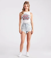 Legendary Rider Cropped Graphic Tank