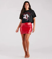 Bad Girl Villians Graphic Crop Tee