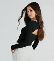 Signature Stunner Long Sleeve Rib Knit Top