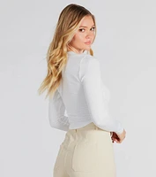 Smooth Classic Long Sleeve Crop Top