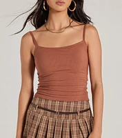 Effortless Mentality Scoop Neck Crop Top