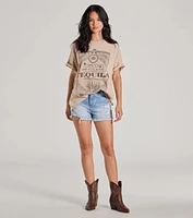 Tequila Time Oversized Graphic Tee