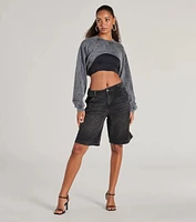 Comfy Cozy Washed Knit Pull-Over Topper