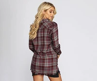 Fray All Day Plaid Top