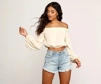 Free Spirit Smocked Crop Top