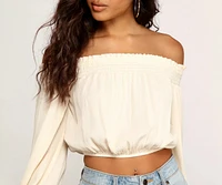 Free Spirit Smocked Crop Top