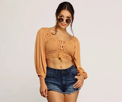 Charming Crochet Crop Top