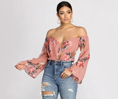 Darling Floral Chiffon Top