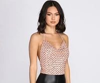 Drippin' Sequins Crop Top