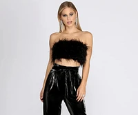 Ruffle Some Feathers Tube Top