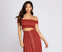 Dreamy Boho Off The Shoulder Gauze Top