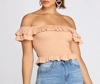 Charmed Ruffles Peplum Top