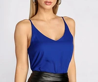 Basic V Neck Chiffon Tank