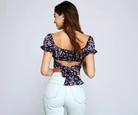 So Fab Ditsy Floral Crop Top