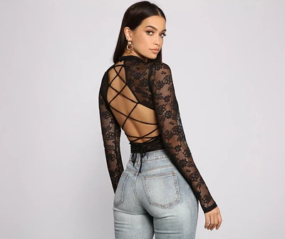 Living For Lace Strappy Back Bodysuit