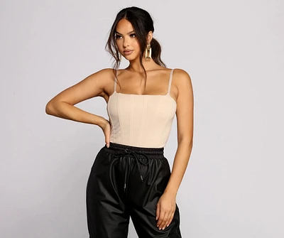 So Chic Corset Sleeveless Top