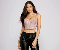 Effortlessly Embellished Cropped Bustier