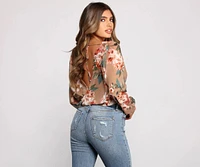 Sweet And Stylish Floral Bodysuit